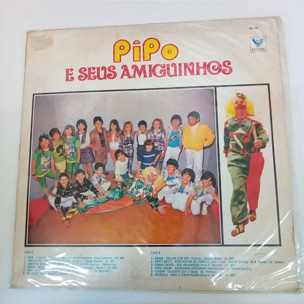 Disco de Vinil Pipo e seus Amiguinhos Interprete Pipo e seus Amiguinhos (1986) [usado]