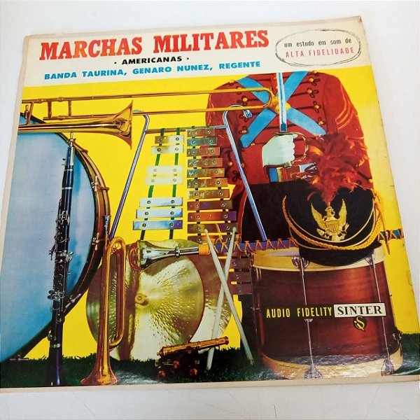 Disco de Vinil Marchas Militares Americanas Interprete Banda Taurina - Genaro Nunes [usado]