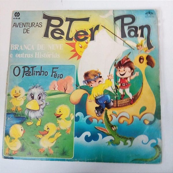 Disco de Vinil Aventuras de Peter Pan , Branca de Neve e Outras Historias Interprete Cláudio Santoro (1985) [usado]