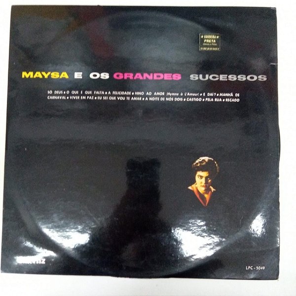 Disco de Vinil Maysa e os Grandes Sucessos Interprete Maysa [usado]