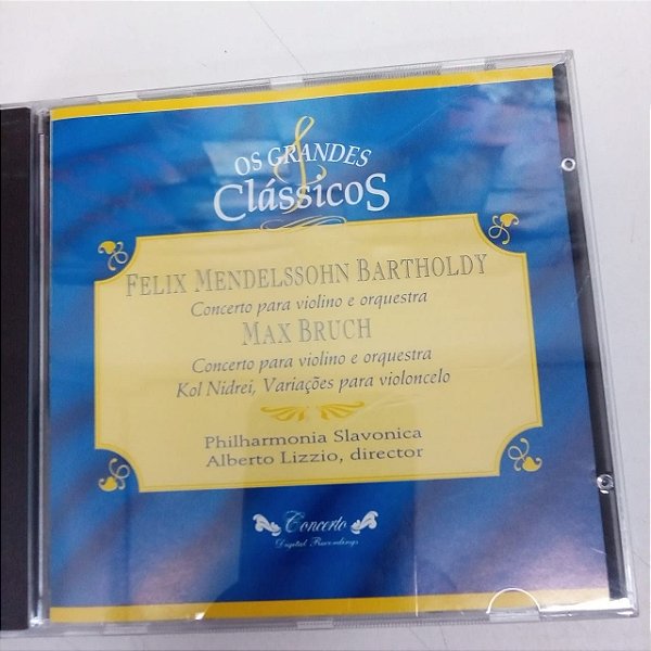 Cd Felix Mendelssohn Bartholdy/max Bruch- os Grandes Clássicos Interprete Orquestra Phil.armonia Slavonica (1994) [usado]