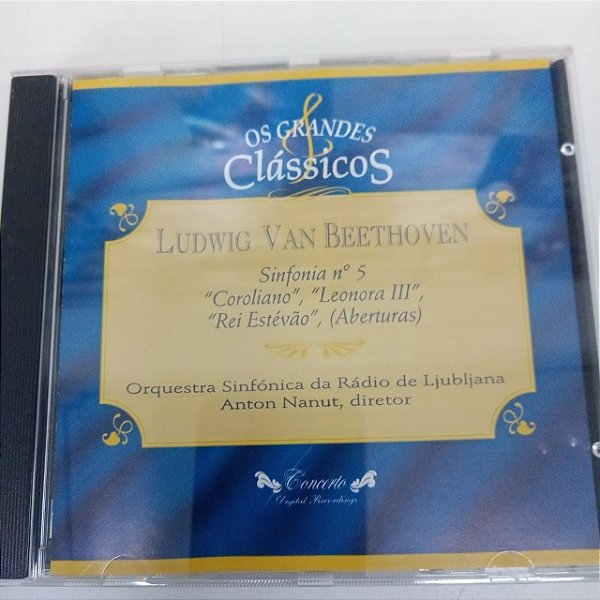 Cd Ludwig Van Beethoven - os Grandes Clássicos Interprete Orquestra Sinfonica da Rádio de Ljubljana (1994) [usado]