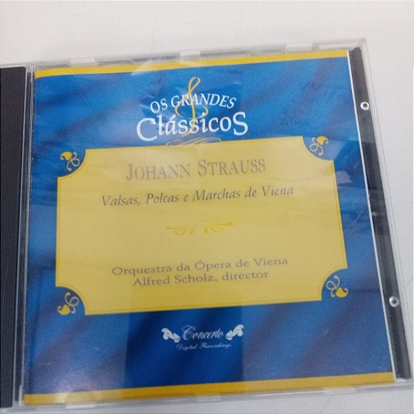 Cd Johann Strauss - os Grandes Clássicos Interprete Orquestra da Ópera de Viena (1995) [usado]