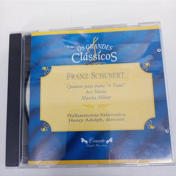 Cd Franz Schubert - os Grandes Clássicos Interprete Philarmonia Eslavonica (1995) [usado]
