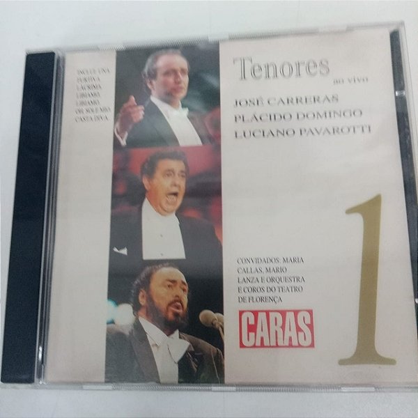 Cd Tenores ao Vivo Vol.1 - Coleção Revista Caras Interprete José Carreras , Plácido Domingo e Luciano Pavarotti [usado]