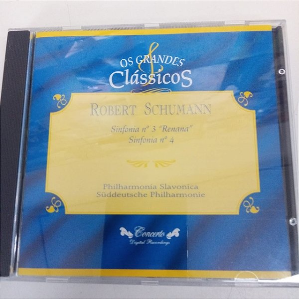 Cd Robert Schuman - Sinfonia N° 3 Renana e N° 4 Interprete Philharmonia Slavonica/suddeutsche Philharmonic (1995) [usado]