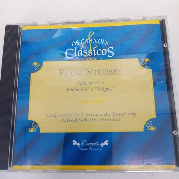Cd Franz Schubert - os Grandes Clássicos Interprete Orquestra de Camara de Bamberg (1995) [usado]