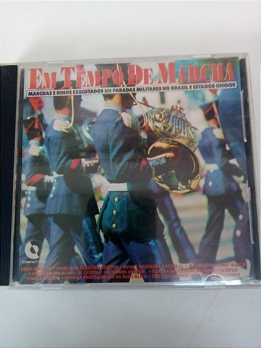 Cd em Tempo de Marcha - Marchas e Hinos Executados em Paradas no Brasil e Estados Unidos Interprete Varios Artistas [usado]