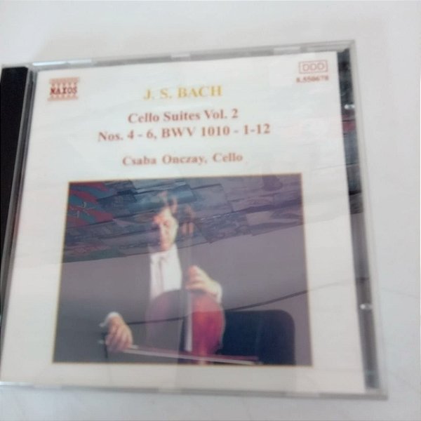 Cd J.s. Bach - Cello Suites Vol.2 Interprete Csaba Onezay, Cello (1998) [usado]