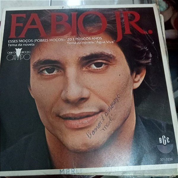 Disco de Vinil Fabio Jr. - Tema da Novela Água Viva - Disco Compacto Interprete Fabio Jr. (1980) [usado]