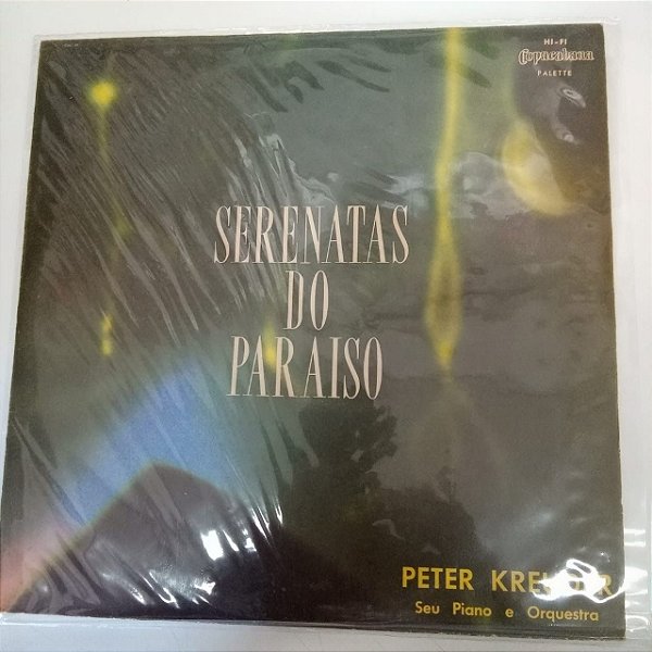 Disco de Vinil Serenatas do Paraiso Interprete Peter Kreuder , seu Píano e sua Orquestra [usado]