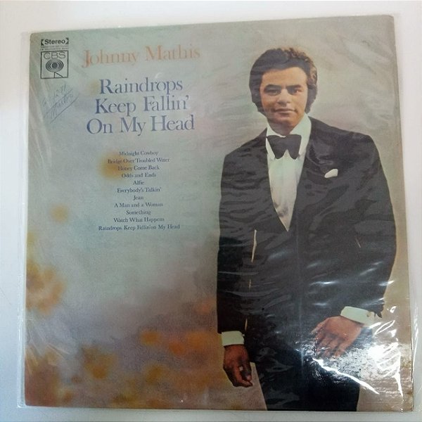 Disco de Vinil Raindrops Keep/keep Fallin´ On My Head Interprete Johnny Mathis (1971) [usado]