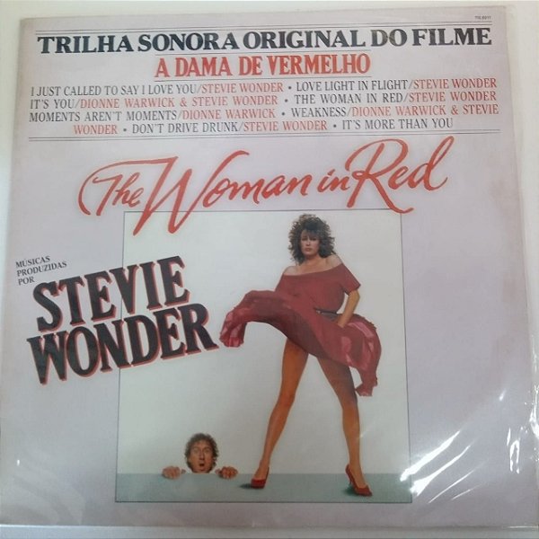 Disco de Vinil Trilha Sonora Original do Filme - a Dama de Vermelho Interprete Stevie Wonder And Dionnee Warwick (1984) [usado]