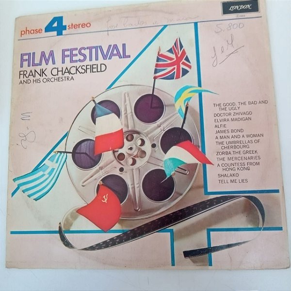 Disco de Vinil Film Festival Interprete Frank Chacksfield And His Orchestra (1969) [usado]