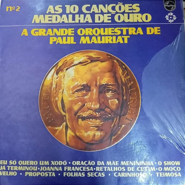 Disco de Vinil as 10 Canções Medalha de Ouro N.2 Interprete a Grande Orquestra de Paul Mauriat (1974) [usado]