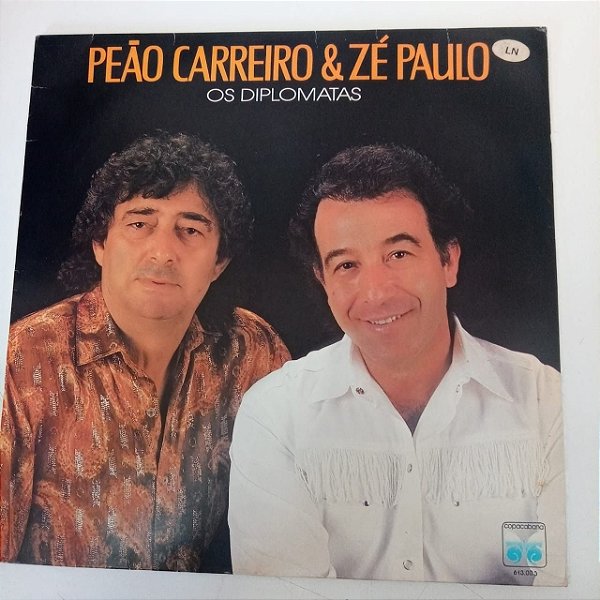 Disco de Vinil Peão Carreiro e Zá Paulo - os Diplomatas Interprete Peão Carreiro e Zá Paulo (1989) [usado]