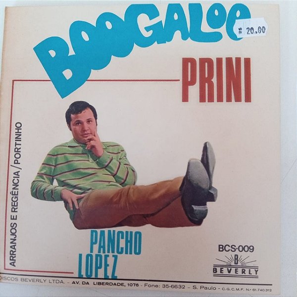 Disco de Vinil Prini - Disco Compacto Longplay Interprete Arranjos e Regenciade Portinho e Pancho Lopez [usado]