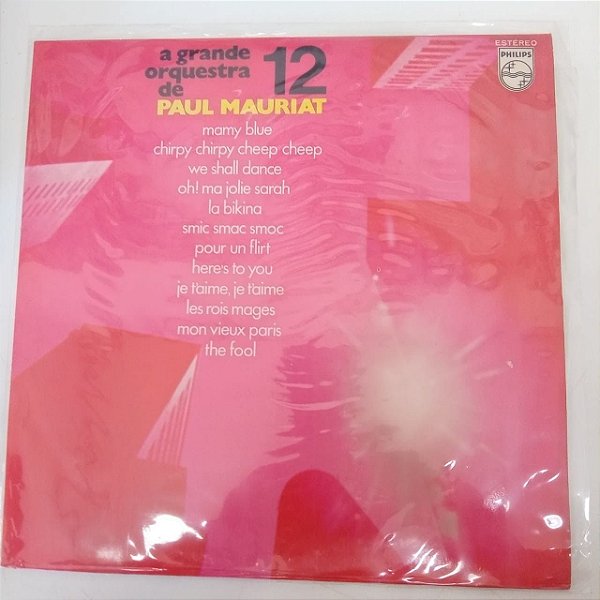 Disco de Vinil a Grande Orquestra de Paul Mauriat N.12 Interprete Paul Mauriat (1972) [usado]