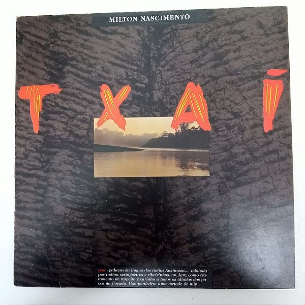 Disco de Vinil Milton Nascimento - Txai Interprete Milton Nascimento (1990) [usado]