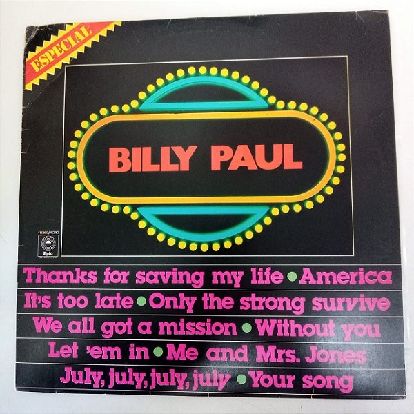 Disco de Vinil Billy Paul 1975 Interprete Billy Paul (1975) [usado]