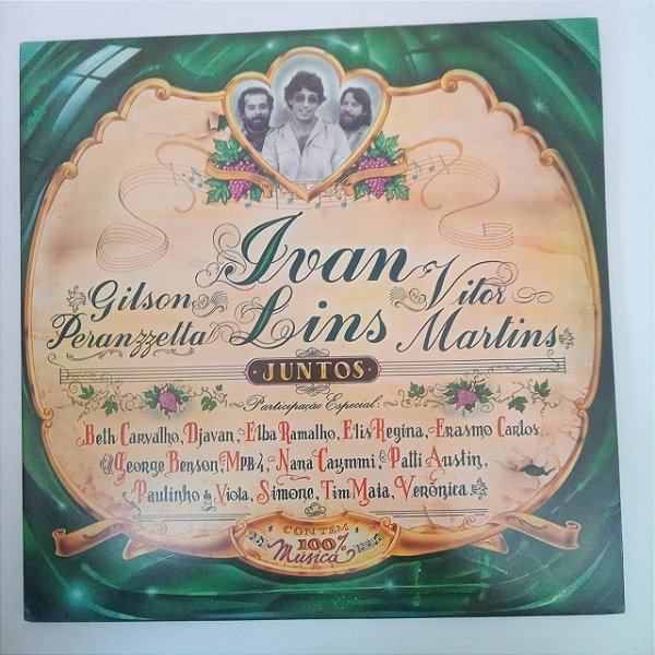 Disco de Vinil Ivan Lins - Juntos Interprete Ivan Lins, Gilson Peranzzeta e Vitor Martins (1984) [usado]