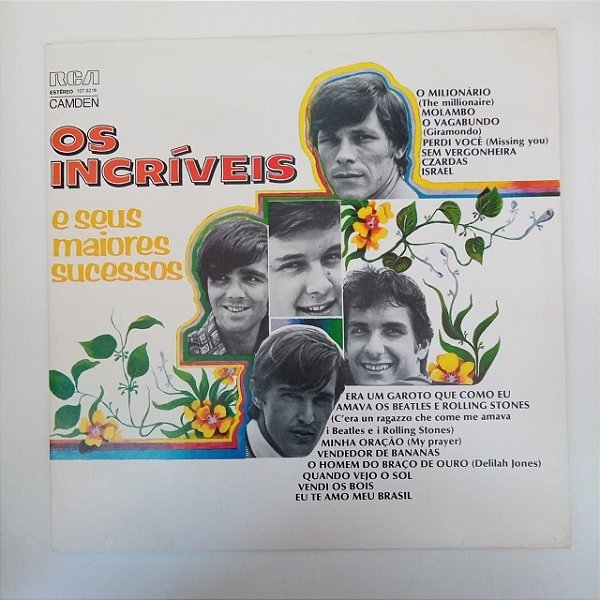 Disco de Vinil os Incríveis e seus Maiores Sucessos Interprete os Incríveis (1976) [usado]