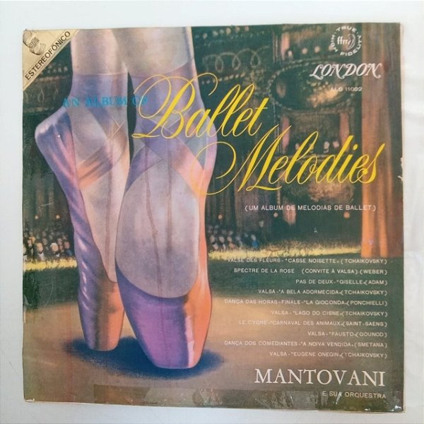Disco de Vinil Ballet Melodies Interprete Mantovani e sua Orquestra (1972) [usado]
