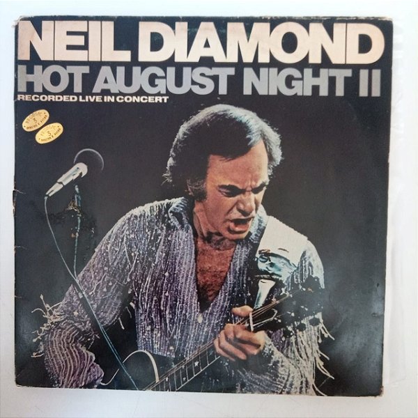 Disco de Vinil Neil Diamond - Hot August Night 2- Album com Dois Lp Interprete Neil Diamond (1987) [usado]
