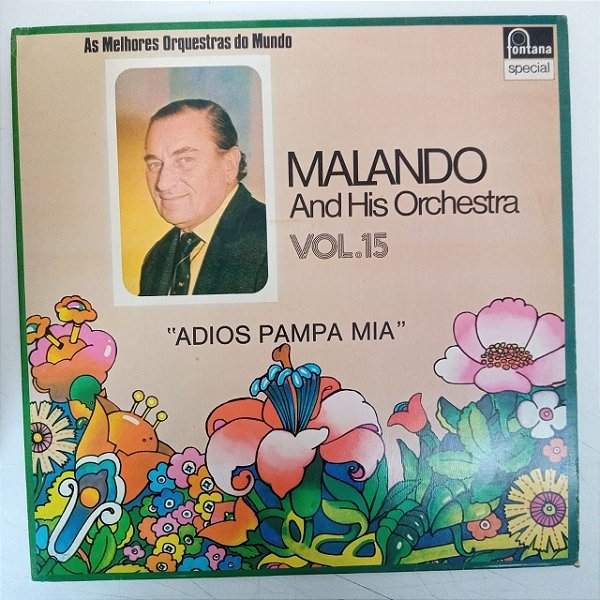 Disco de Vinil Malando And His Orchestra Vol.15 - Adios Pampa Mia Interprete Malando e Orquestra (1978) [usado]