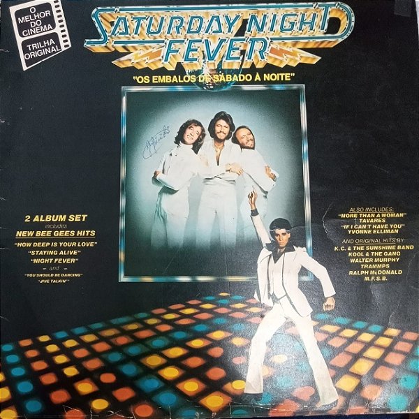 Disco de Vinil os Embalos de Sabado a Noite - Trilha Sonora Lbum com Dois Lps Interprete Varios (1978) [usado]