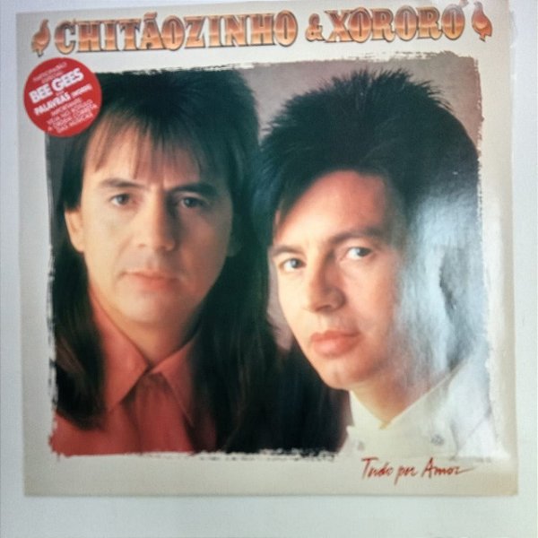 Disco de Vinil Chitãozinho e Xororo Tudo por Amor Interprete Chitãozinho e Xororo (1993) [usado]