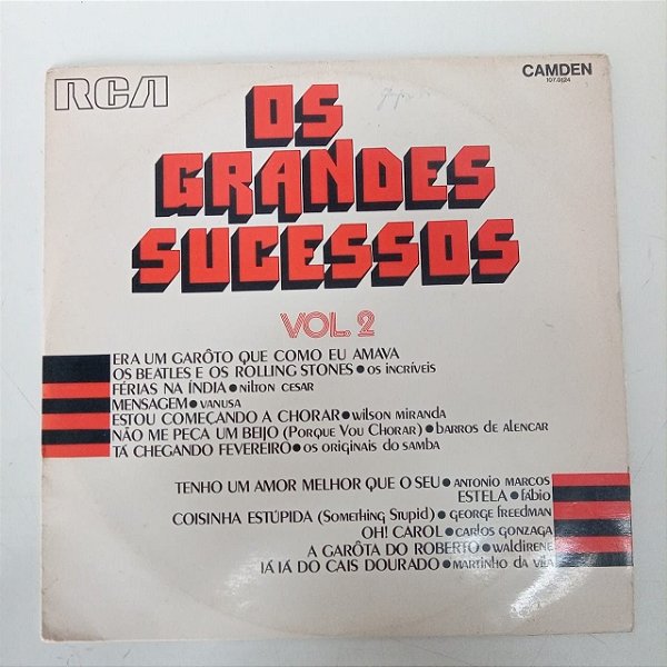 Disco de Vinil os Grandes Sucessos Vol.2 Interprete Varios (1972) [usado]