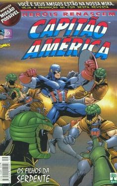 Gibi Capitão América Nº9 Heróis Renascem Autor os Filhos da Serpente (1999) [usado]