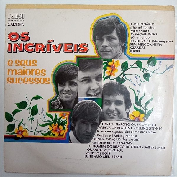 Disco de Vinil os Incríveis e seus Maiores Sucessos Interprete os Incríveis (1976) [usado]