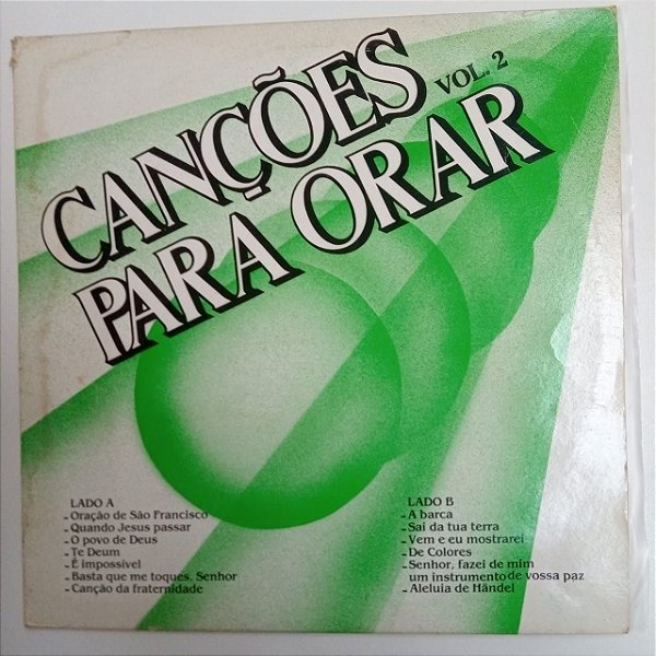 Disco de Vinil Canções para Orar Vol.2 Interprete Varios (1989) [usado]
