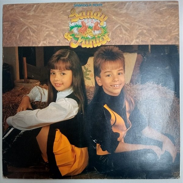 Disco de Vinil Sandy e Junior - Sábado á Noite Interprete Sandy e Junior (1992) [usado]