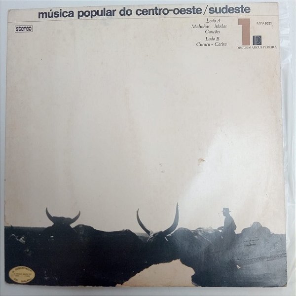 Disco de Vinil Música Popular do Centro -oeste /sudeste Interprete Varios (1975) [usado]
