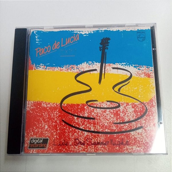 Cd Pacu de Lucia - Live One Summer Night Interprete Pacu de Lucia (1989) [usado]