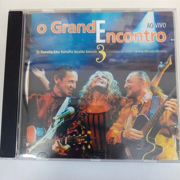 Cd o Grande Encontro Interprete Zé Ramalho , Elba Ramalho e Geraldo Azevedo (2000) [usado]