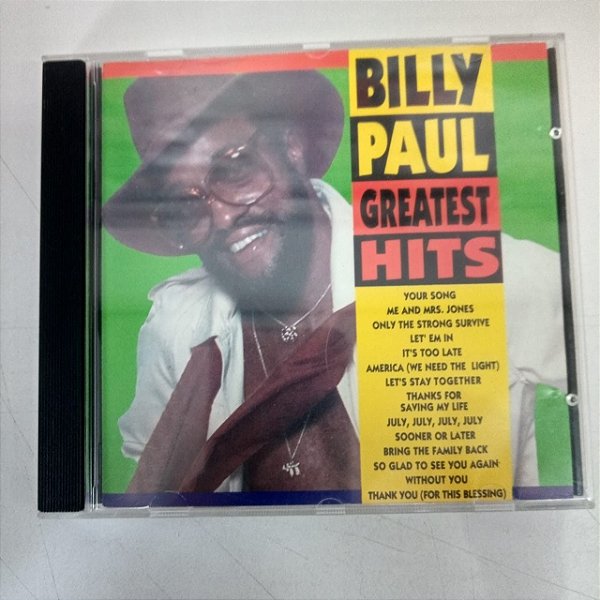 Cd Billy Paul - Greatest Hits Interprete Billy Paul (1993) [usado]