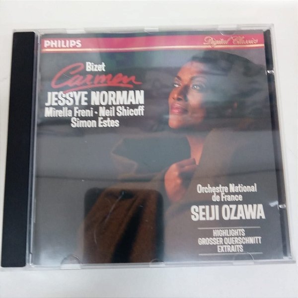 Cd Bizet Carmen ,jessye Norman, Mirelli Freni Neil Shicoff e Simon Estes Interprete Orchestre National de France (1989) [usado]