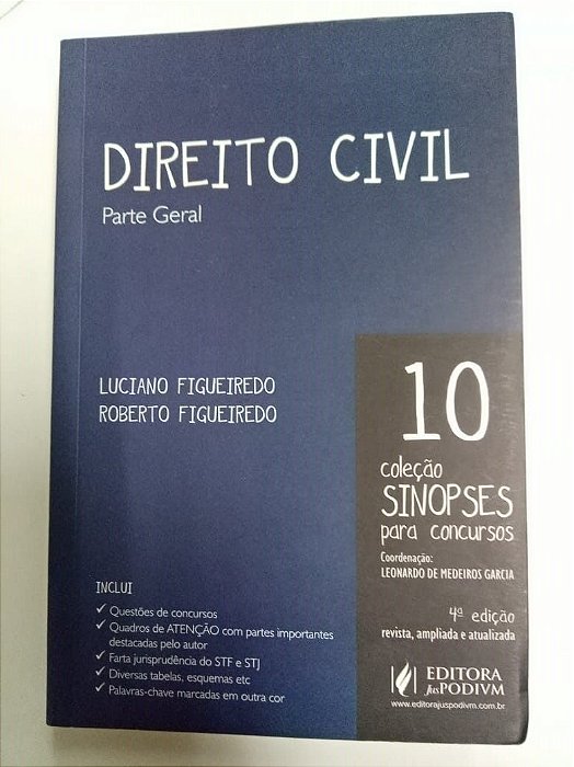 Livro Direito Civil - Parte Geral Autor Figueiredo, Luciano [usado]