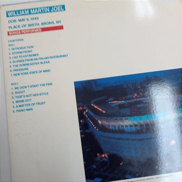 Disco de Vinil Laser Disc - Ld - Billy Joel /live At Yankee Stadium Interprete Billy Joel (1990) [usado]