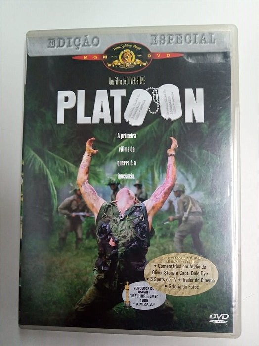 Dvd Platoon - a Primeira Vitima da Guerra é a Inocência Editora Oliver Stone [usado]