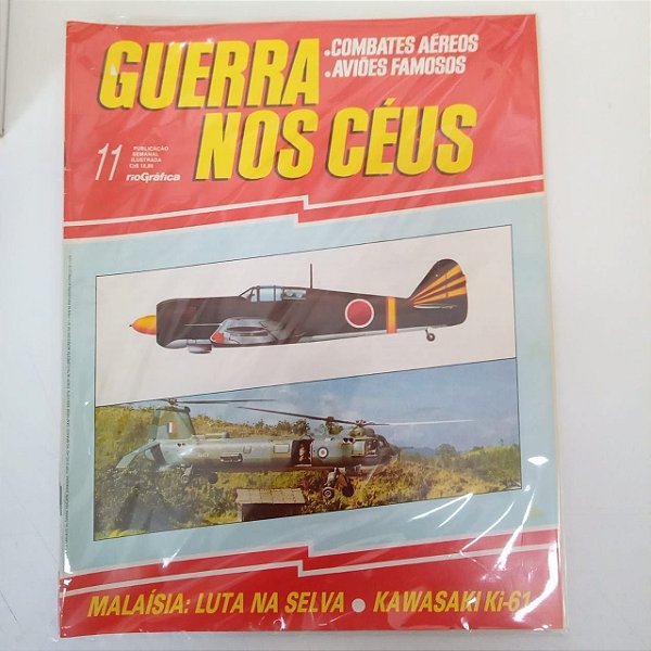 Revista Guerra nos Céus - Combates Aéreos Aviões Famosos Autor Riografica (1986) [usado]