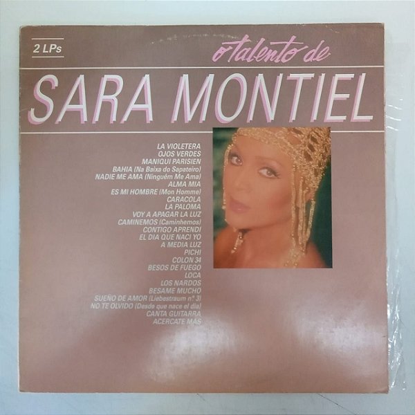 Disco de Vinil Sara Montiel - o Talento de Sara Montiel /album com Dois Discos Interprete Sara Montiel (1986) [usado]