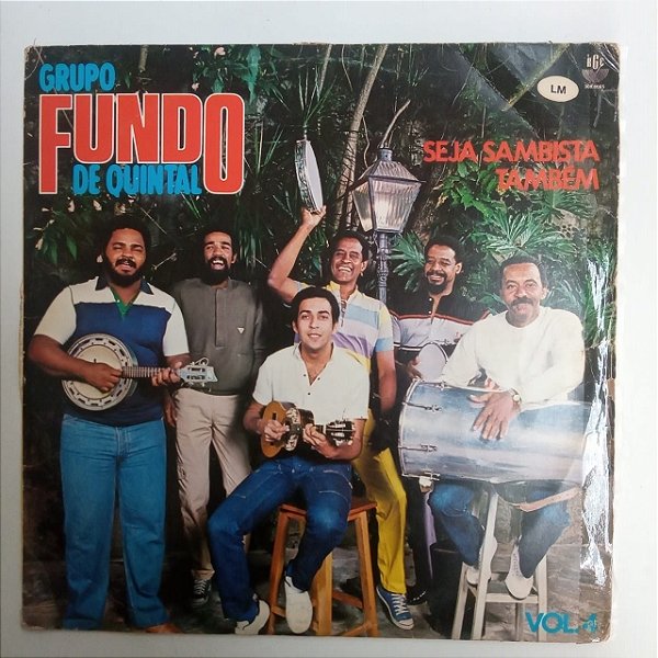 Disco de Vinil Grupo Fundo de Quintal - Seja Sambista Também Interprete Grupo Fundo de Quintal (1984) [usado]