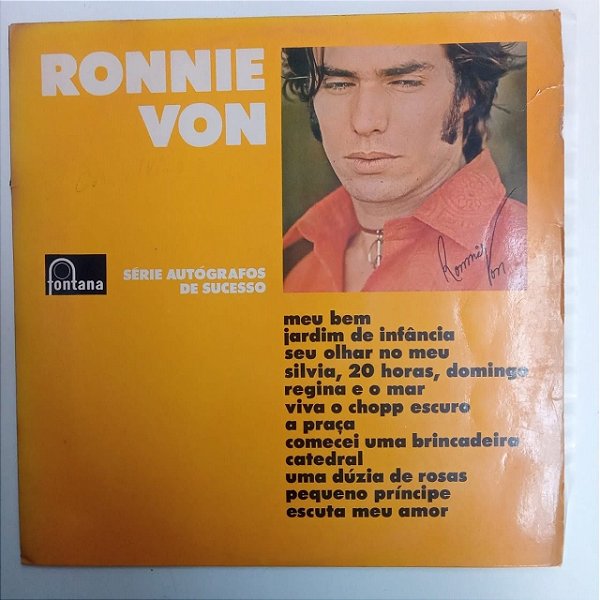 Disco de Vinil Ronnie Von - Série de Autógrafos de Sucesso Interprete Ronnie Von (1971) [usado]