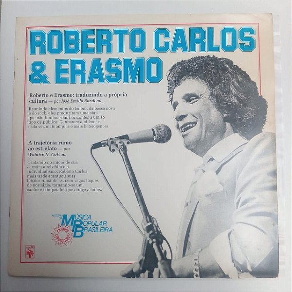Disco de Vinil Roberto Carlos e Erasmo - História da Música Popular Brasileira Interprete Roberto Carlos e Erasmo (1983) [usado]