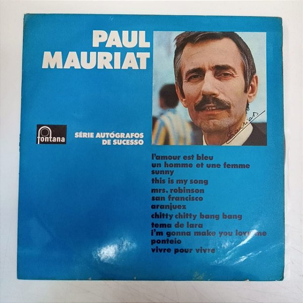 Disco de Vinil Paul Mauriat - Serie Autografos de Sucesso Interprete Paul Mauriat (1971) [usado]